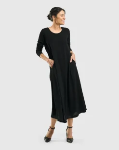 Women Alembika Dresses<Sabrina A-Line Dress, Black