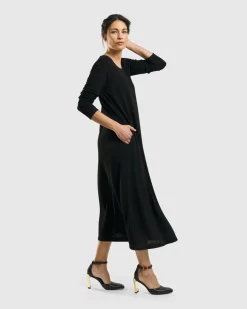 Women Alembika Dresses<Sabrina A-Line Dress, Black