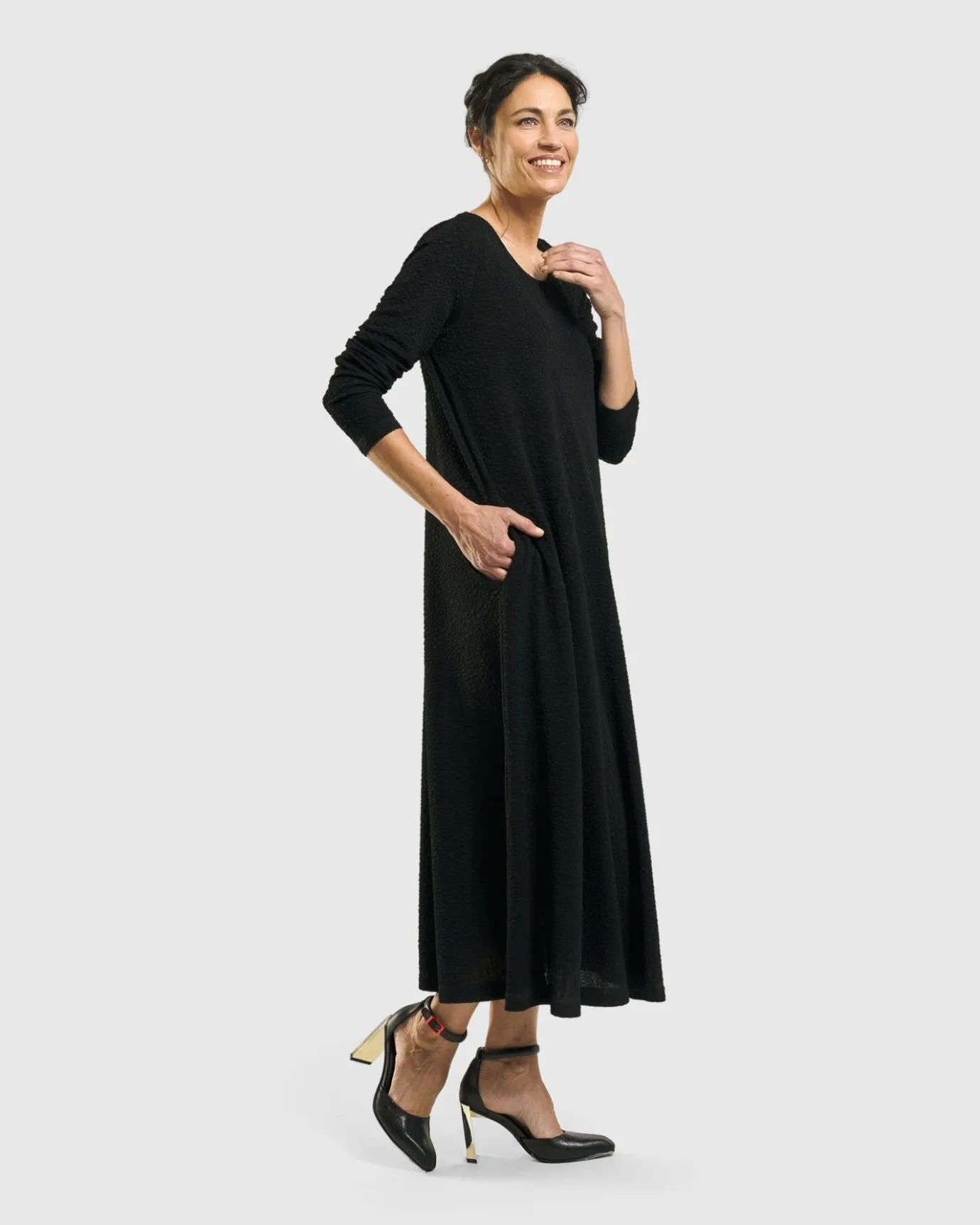 Women Alembika Dresses<Sabrina A-Line Dress, Black
