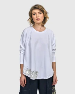 Women Alembika Plus<Sacramento Relaxed Top, White