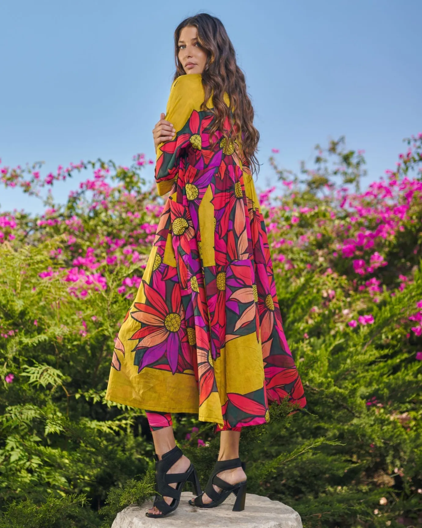 Women Alembika Dresses<Saffron Shirt Dress, Bouquet