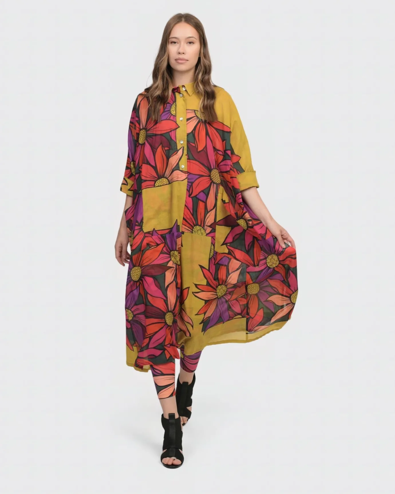 Women Alembika Dresses<Saffron Shirt Dress, Bouquet