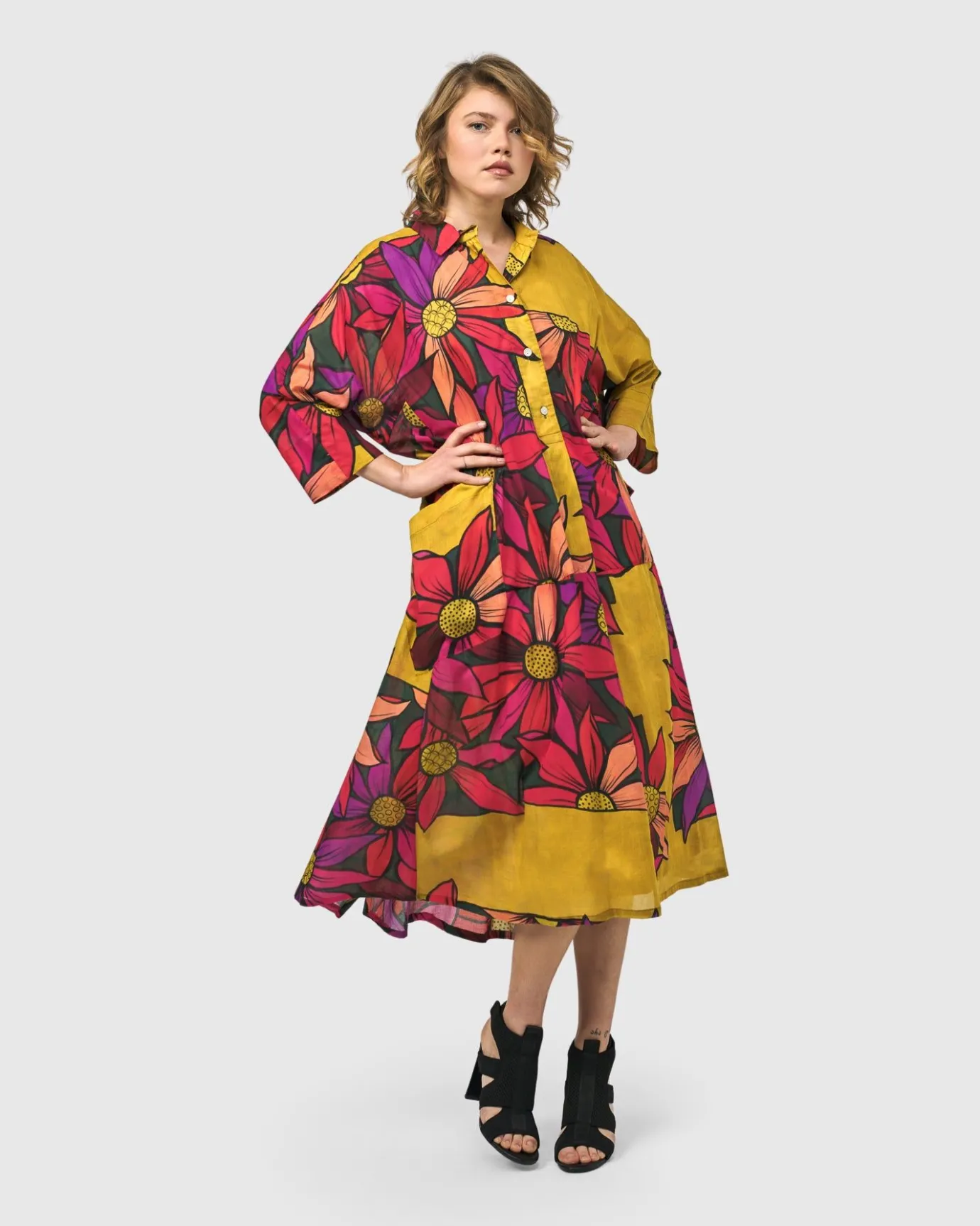 Women Alembika Dresses<Saffron Shirt Dress, Bouquet