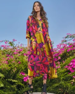 Women Alembika Dresses<Saffron Shirt Dress, Bouquet