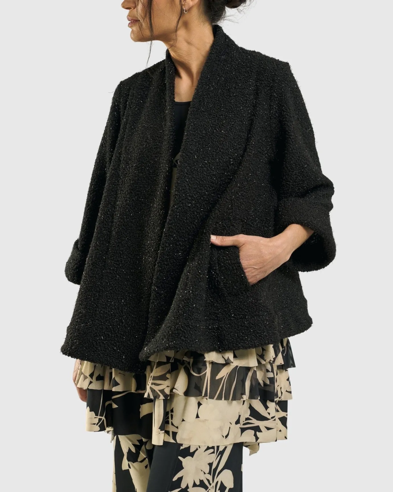 Women Alembika Jackets<Sagittarius A-Line Jacket, Charcoal