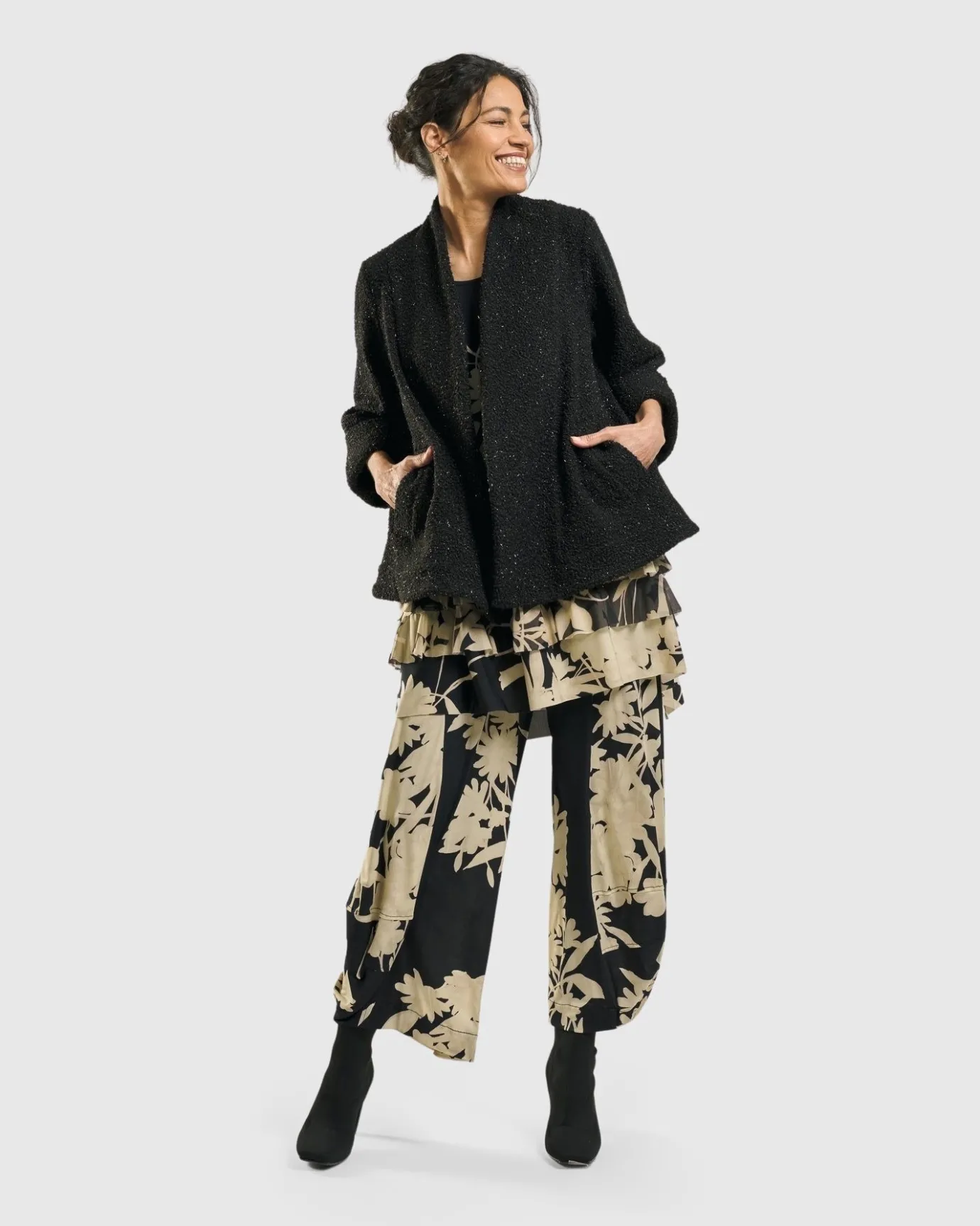Women Alembika Jackets<Sagittarius A-Line Jacket, Charcoal