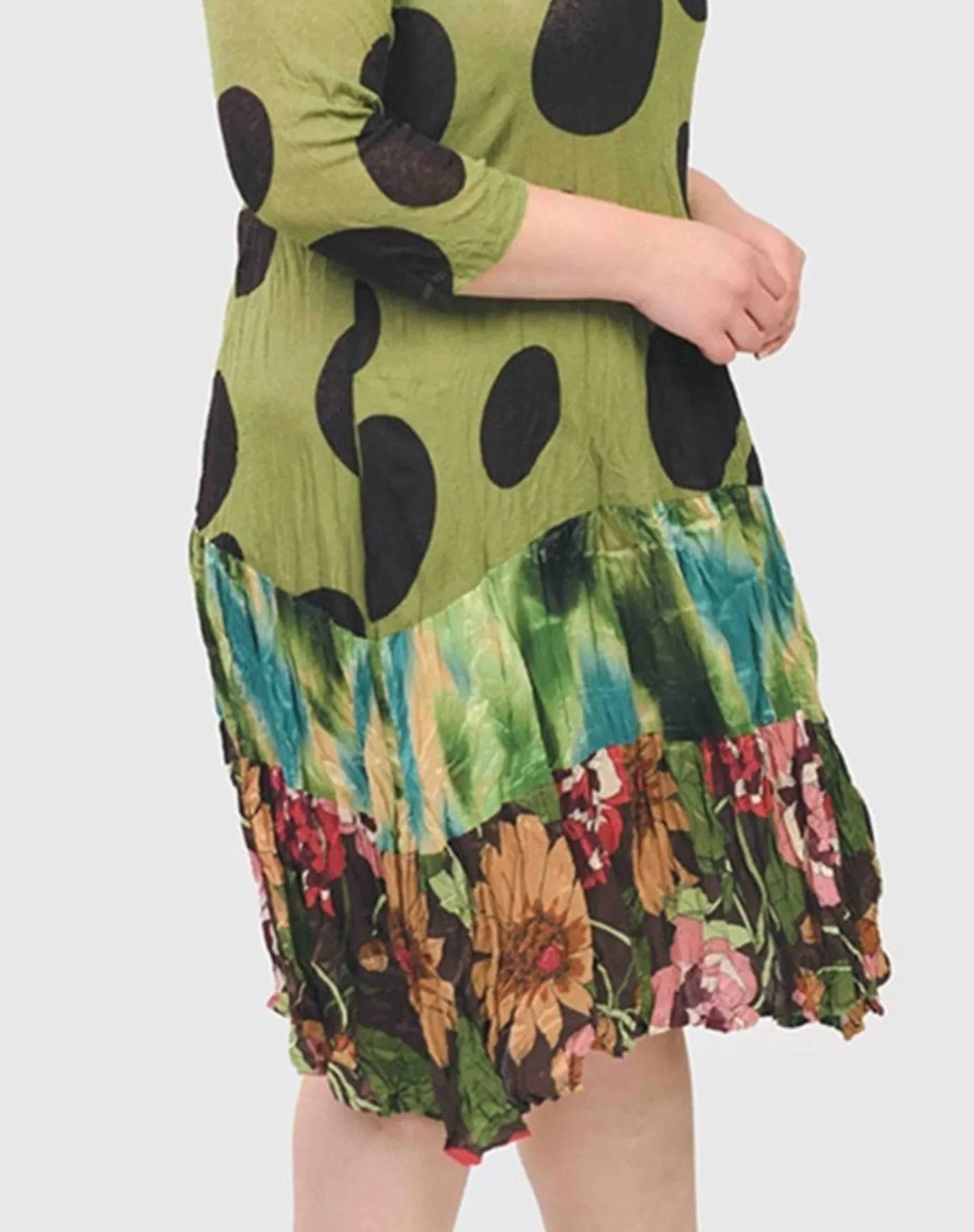 Women Alembika Plus<Sara Swing Dress, Olive