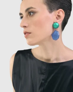 Women Alembika Jewelry<Sea & Sky Drop Earrings, Green/Blue