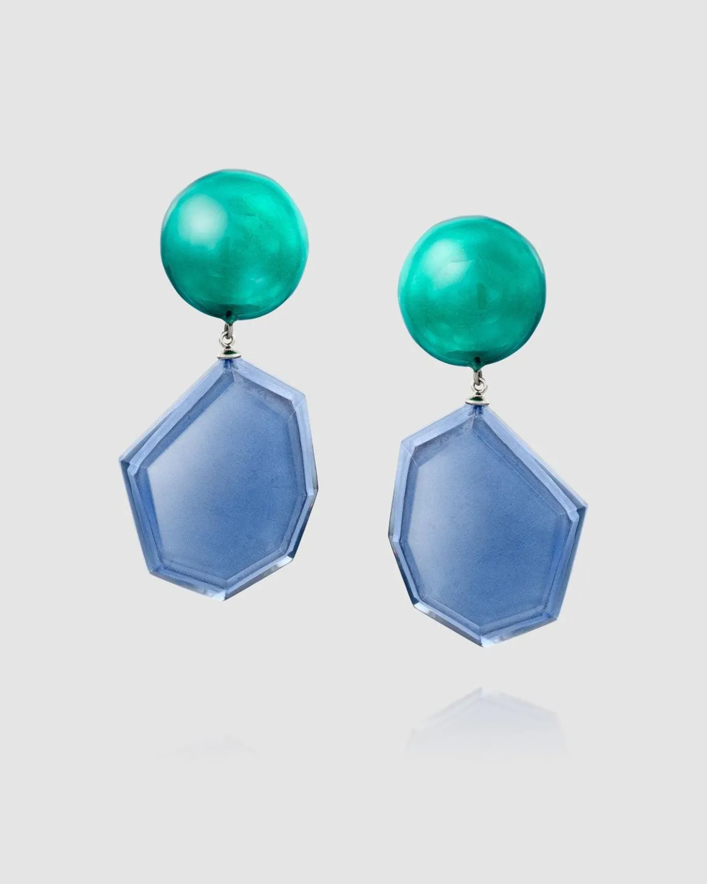 Women Alembika Accessories<Sea & Sky Drop Earrings, Green/Blue