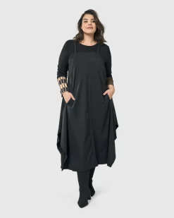 Women Alembika Dresses<Shelley Apron Dress, Black