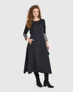 Women Alembika Plus<Shelley Apron Dress, Black