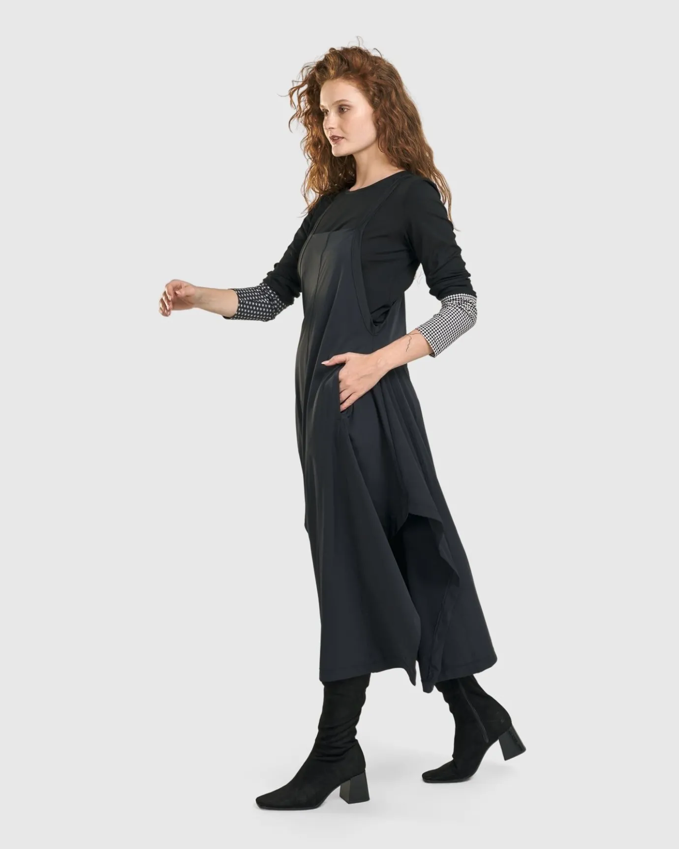 Women Alembika Plus<Shelley Apron Dress, Black