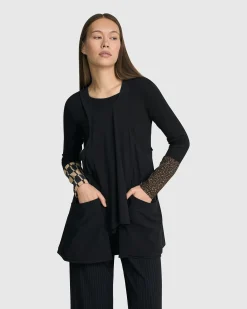 Women Alembika Plus<Shelley Apron Top, Black