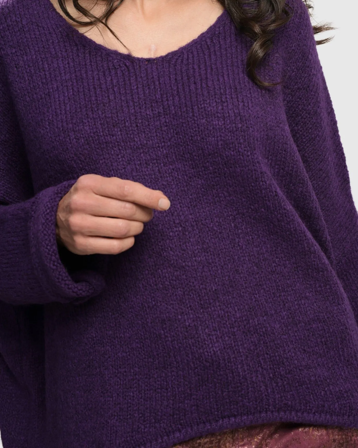 Women Alembika Sweaters & Cardigans<Siesta Oversized Sweater, Purple