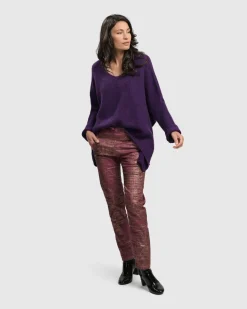 Women Alembika Sweaters & Cardigans<Siesta Oversized Sweater, Purple