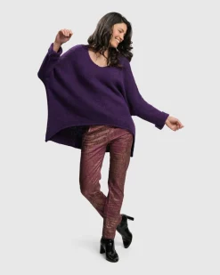 Women Alembika Sweaters & Cardigans<Siesta Oversized Sweater, Purple