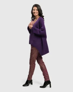 Women Alembika Sweaters & Cardigans<Siesta Oversized Sweater, Purple