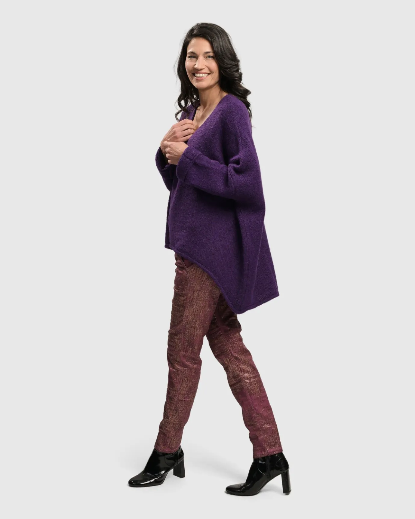 Women Alembika Sweaters & Cardigans<Siesta Oversized Sweater, Purple