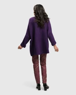 Women Alembika Sweaters & Cardigans<Siesta Oversized Sweater, Purple