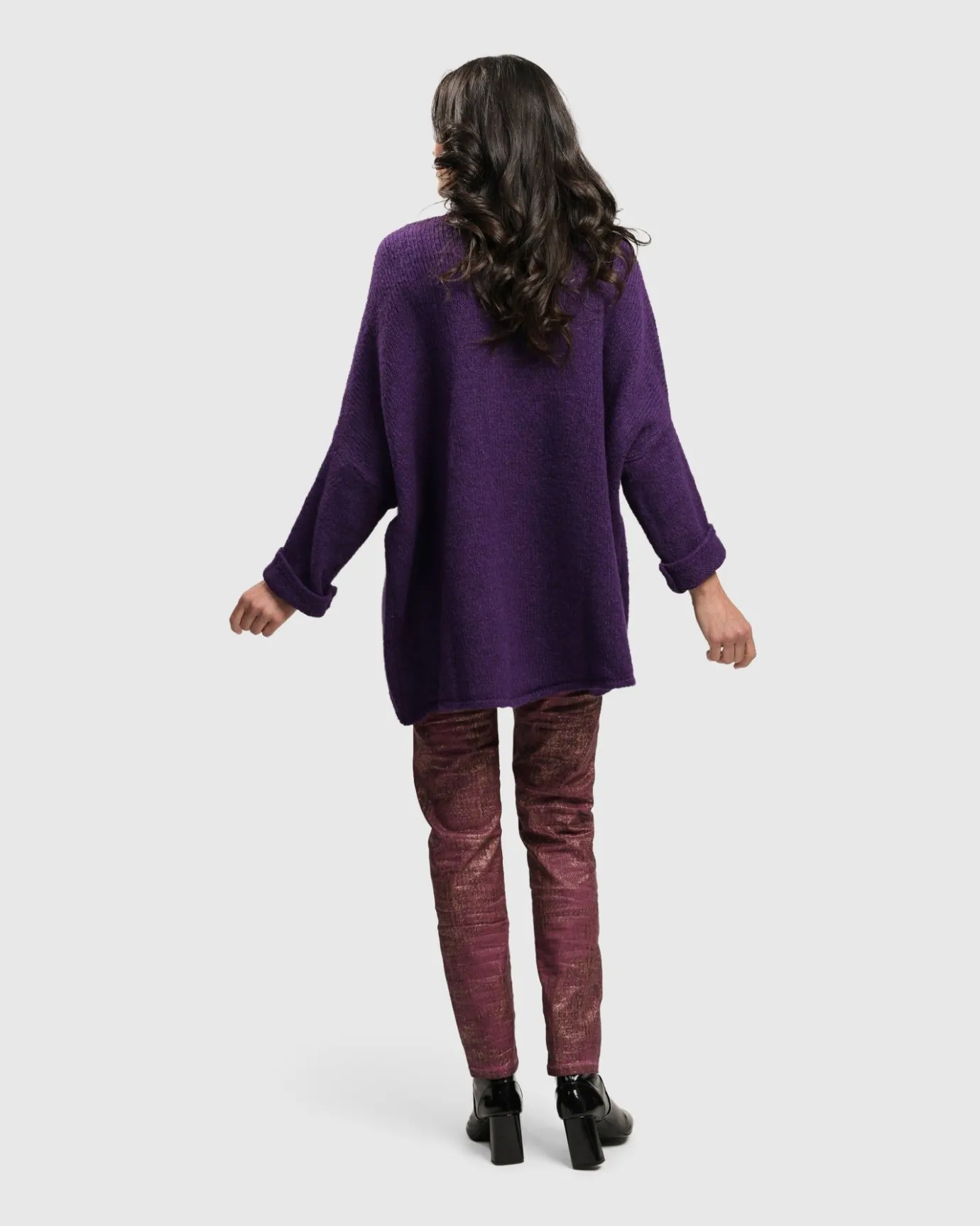 Women Alembika Sweaters & Cardigans<Siesta Oversized Sweater, Purple