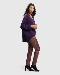 Women Alembika Sweaters & Cardigans<Siesta Oversized Sweater, Purple