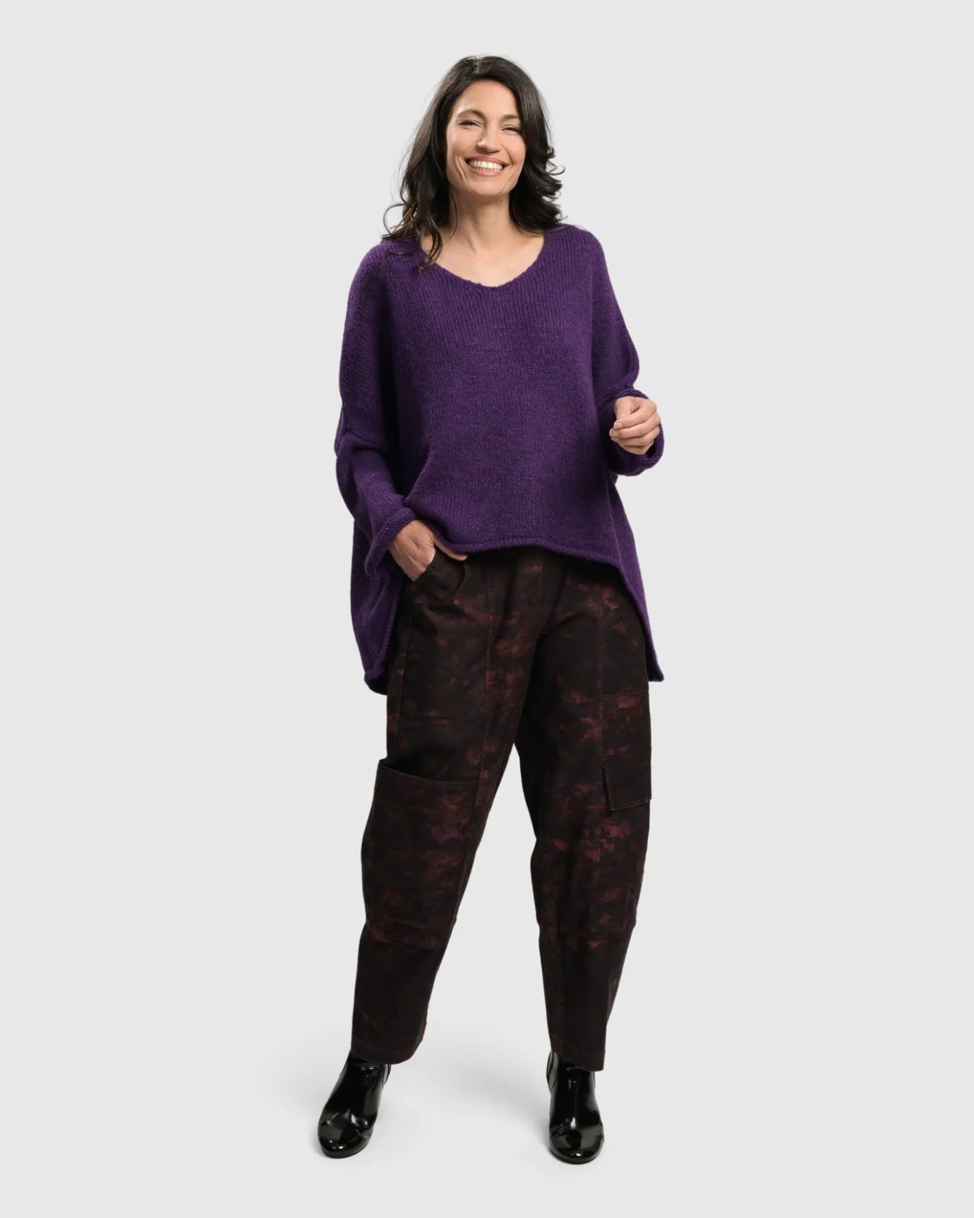 Women Alembika Sweaters & Cardigans<Siesta Oversized Sweater, Purple