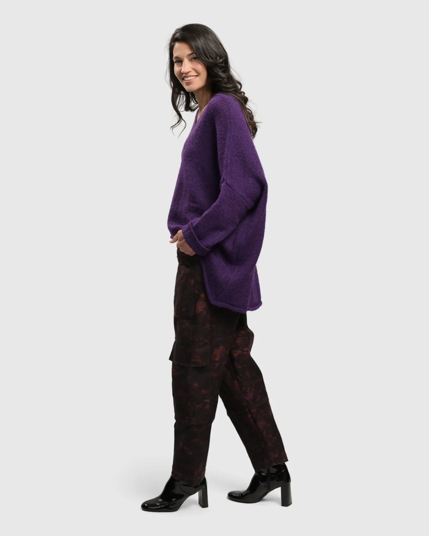 Women Alembika Sweaters & Cardigans<Siesta Oversized Sweater, Purple