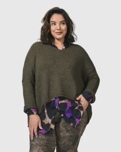 Women Alembika Sweaters & Cardigans<Siesta Oversized Sweater, Taupe