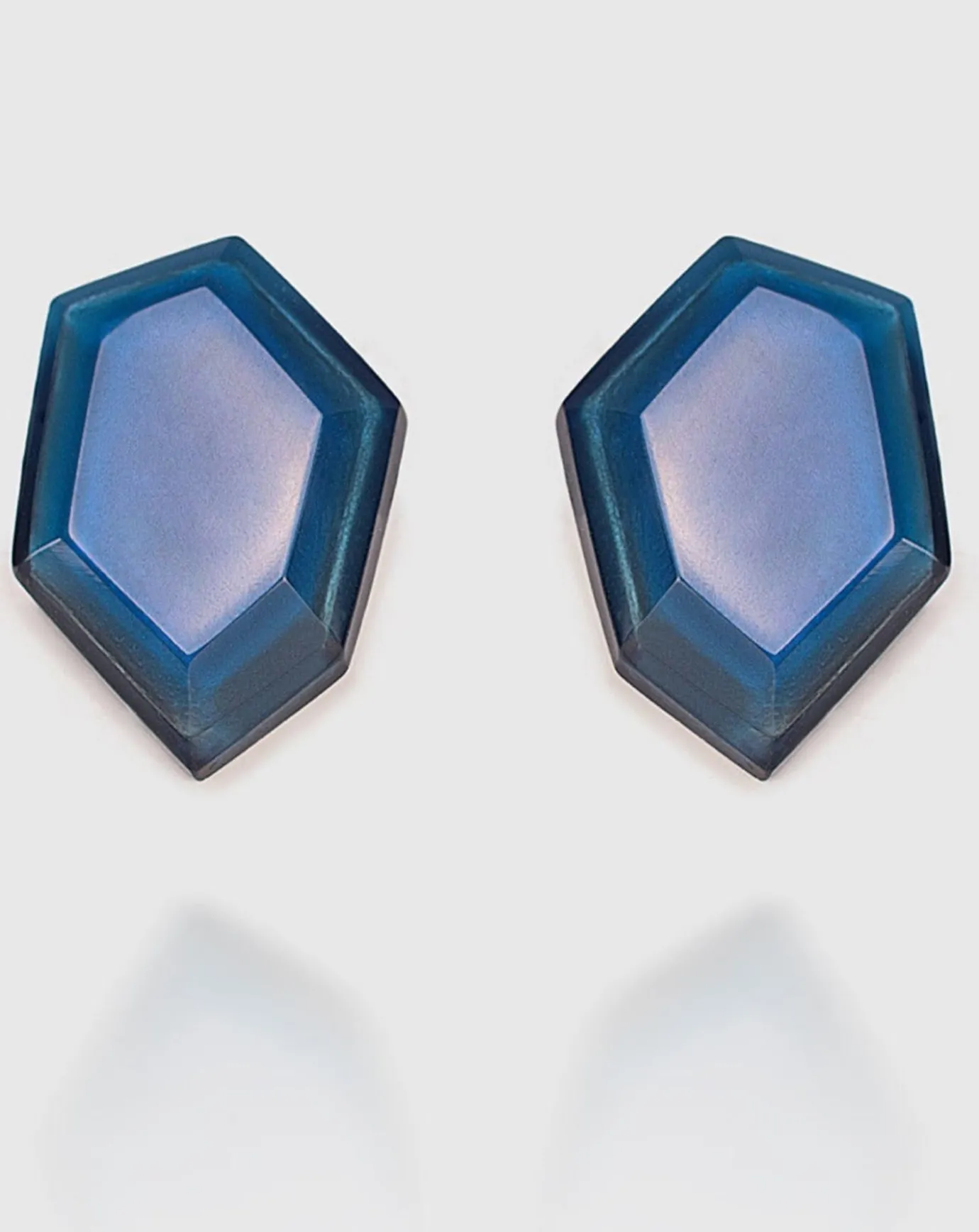 Women Alembika Jewelry<Sky Faceted Clip Earrings, Blue