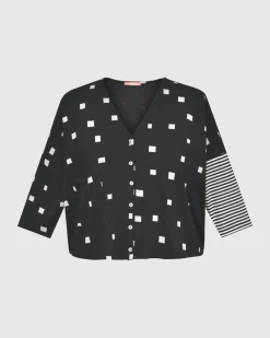 Women Alembika Jackets<Skylar Crop Cardigan, Squares