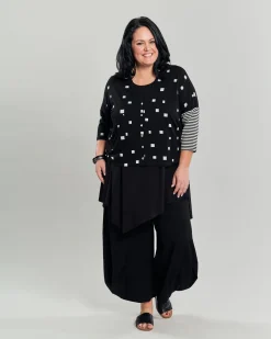 Women Alembika Plus<Skylar Crop Cardigan, Squares