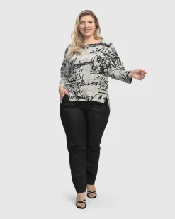 Women Alembika Plus<Snake Iconic Stretch Jeans, Black