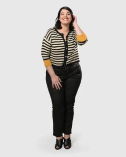 Women Alembika Plus<Snake Iconic Stretch Jeans, Black