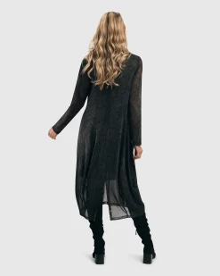 Women Alembika Plus<Soft Chiffon Cocoon Dress, Pewter
