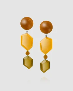 Women Alembika Jewelry<Spice Drop Earrings, Gold Multi