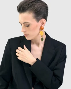 Women Alembika Jewelry<Spice Drop Earrings, Gold Multi
