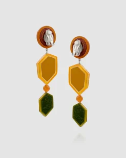 Women Alembika Jewelry<Spice Drop Earrings, Gold Multi