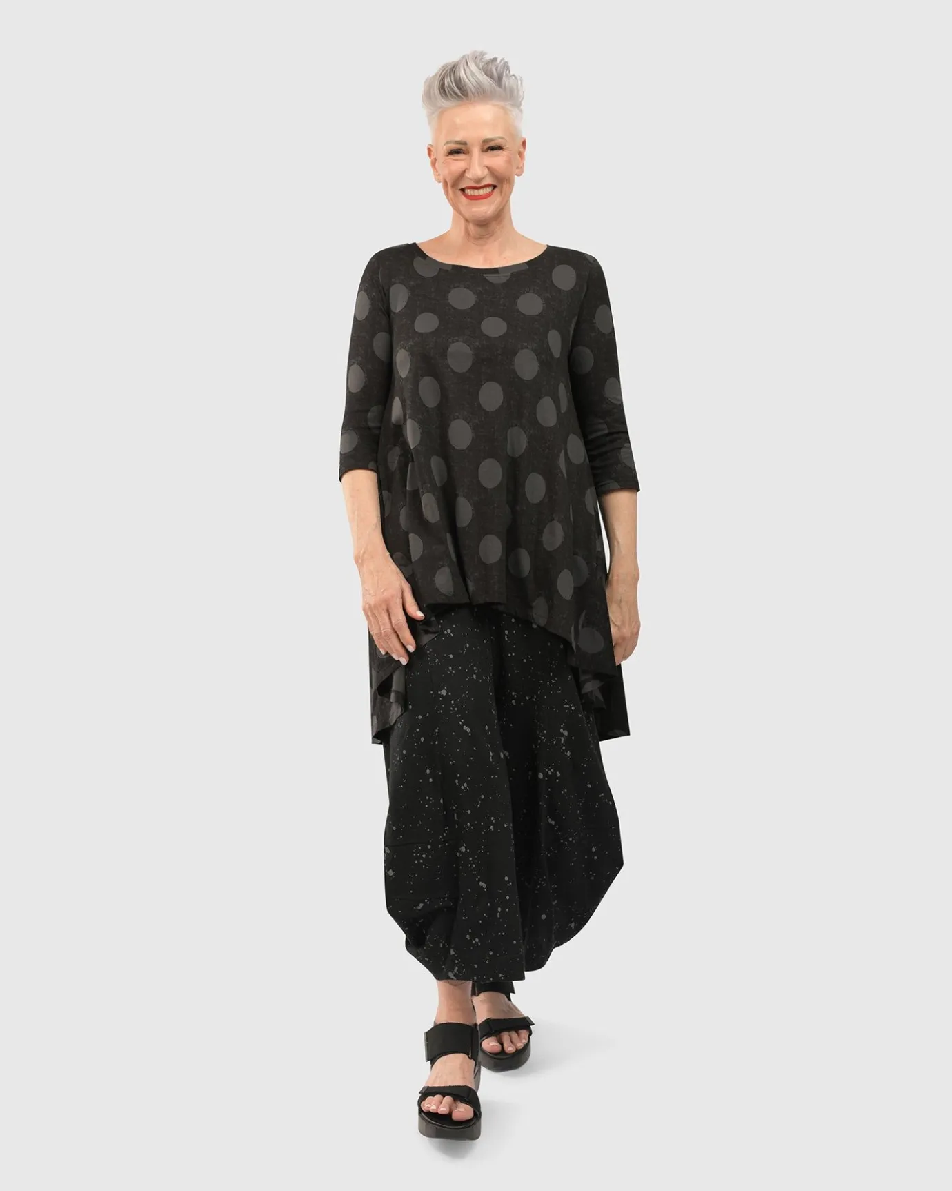 Women Alembika Pants & Skirts<Splatter Punto Pants, Black