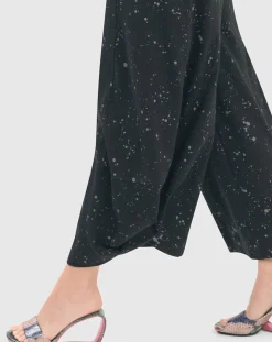 Women Alembika Plus<Splatter Punto Pants, Black