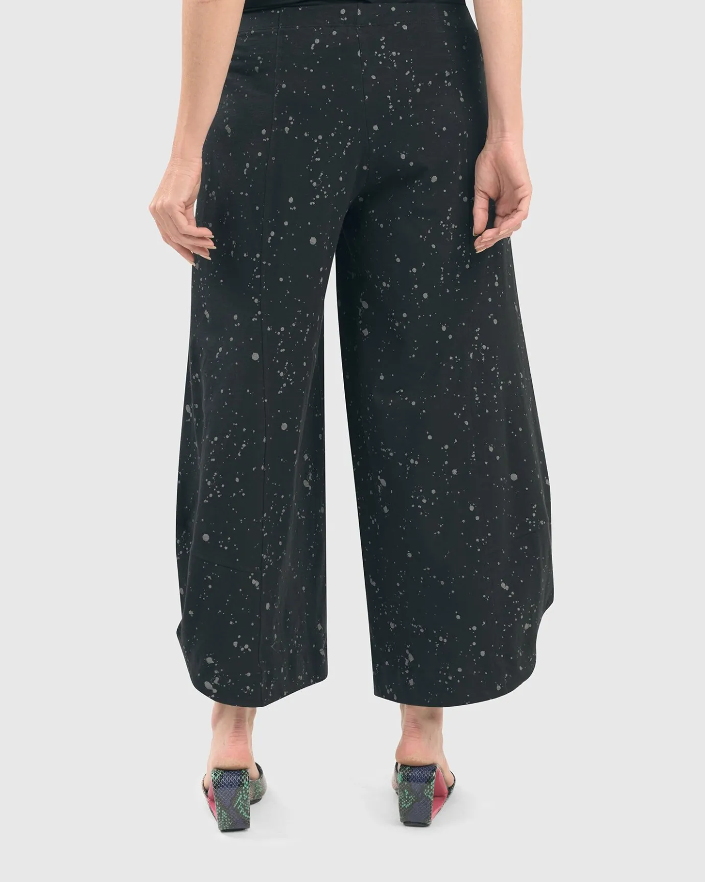 Women Alembika Plus<Splatter Punto Pants, Black