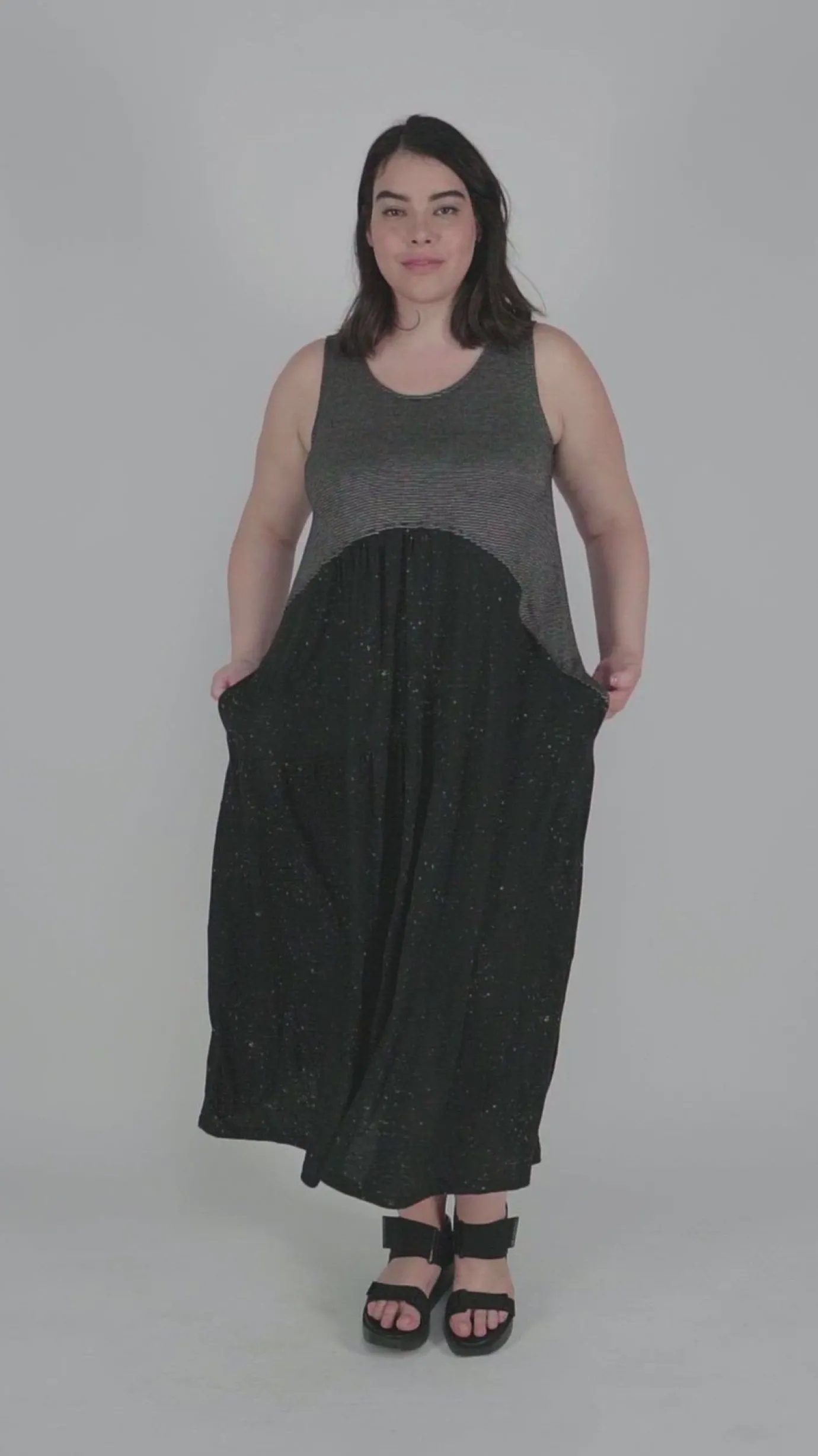 Women Alembika Dresses<Sprinkle Crinkle Tank Dress, Black