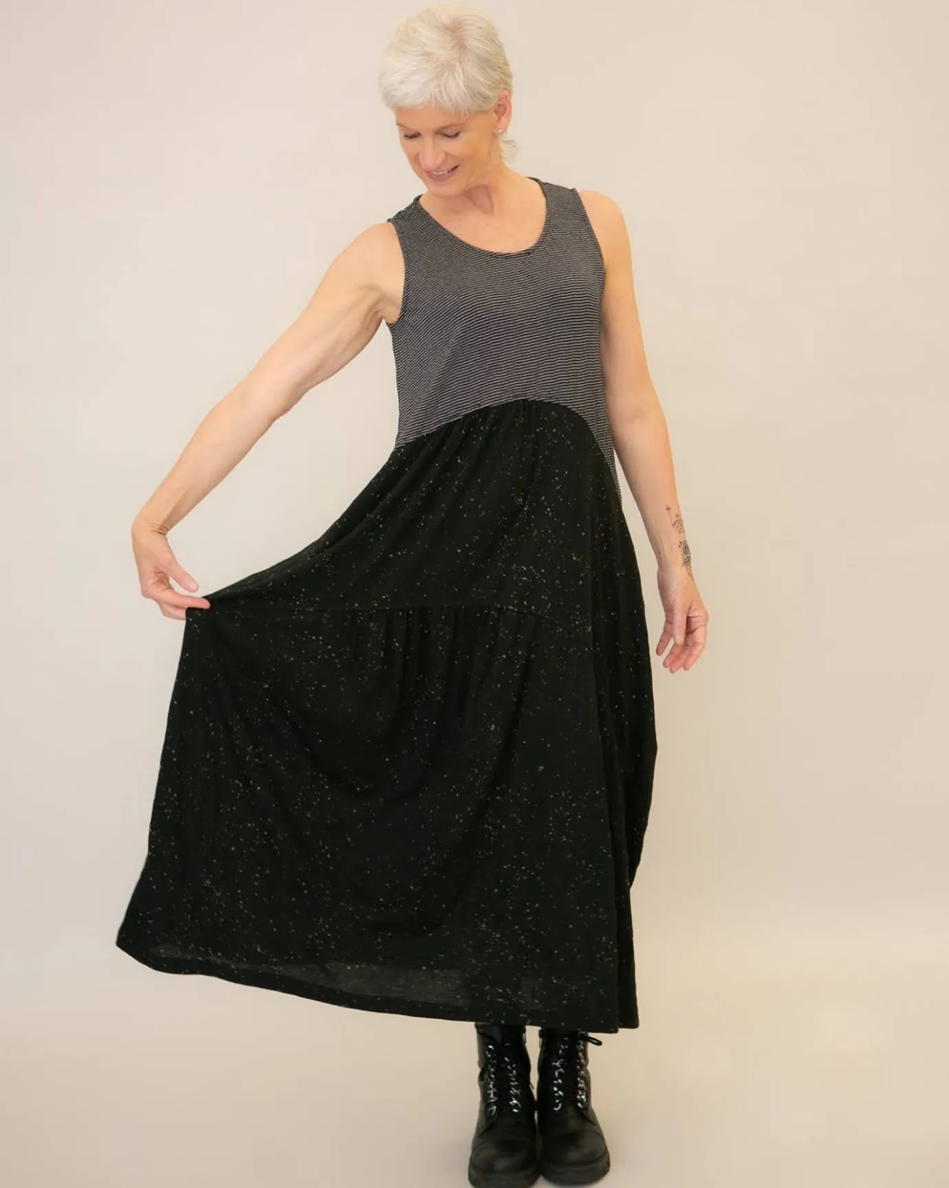 Women Alembika Dresses<Sprinkle Crinkle Tank Dress, Black