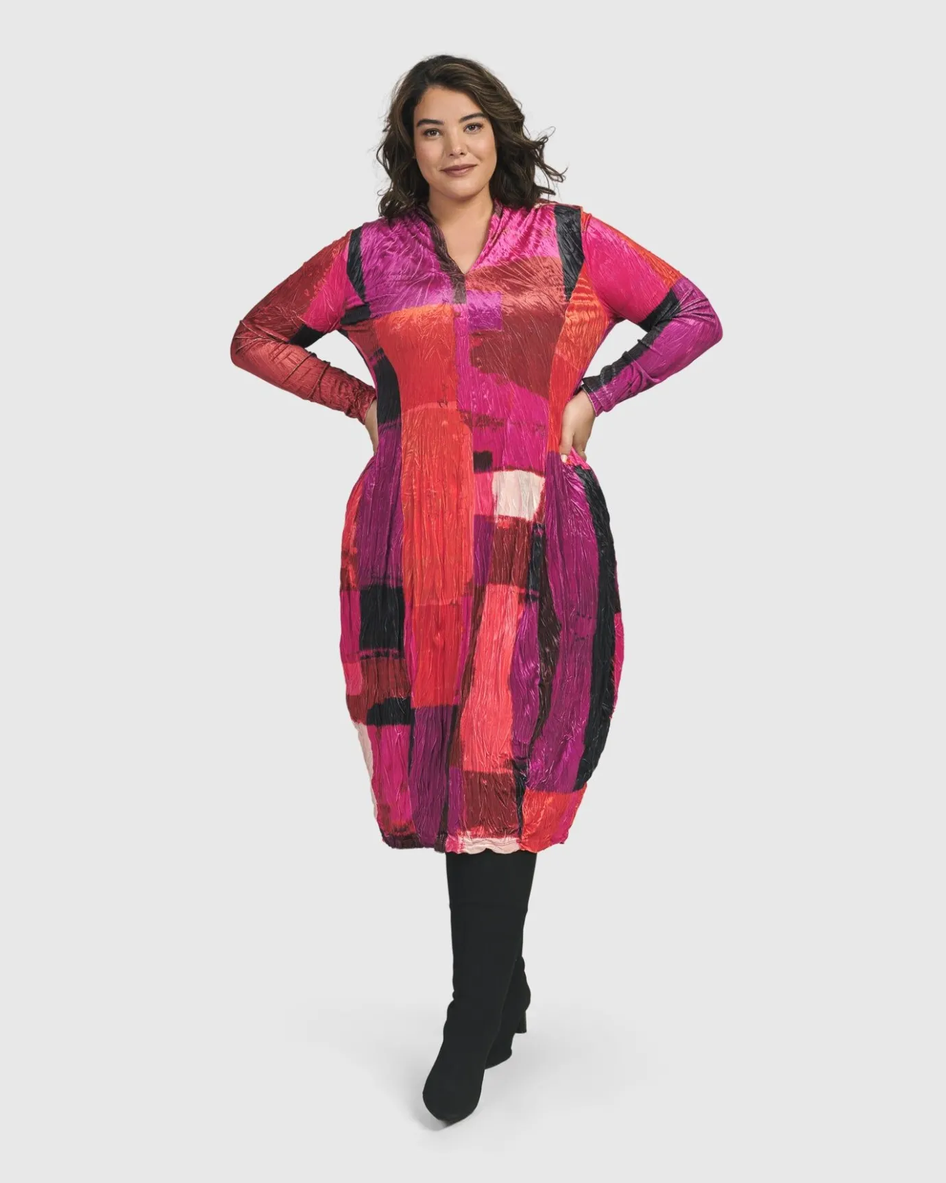 Women Alembika Dresses<Sunset Strip Cocoon Dress, Magenta