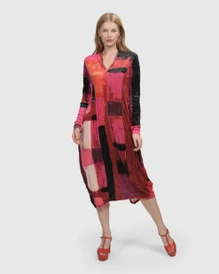 Women Alembika Plus<Sunset Strip Cocoon Dress, Magenta