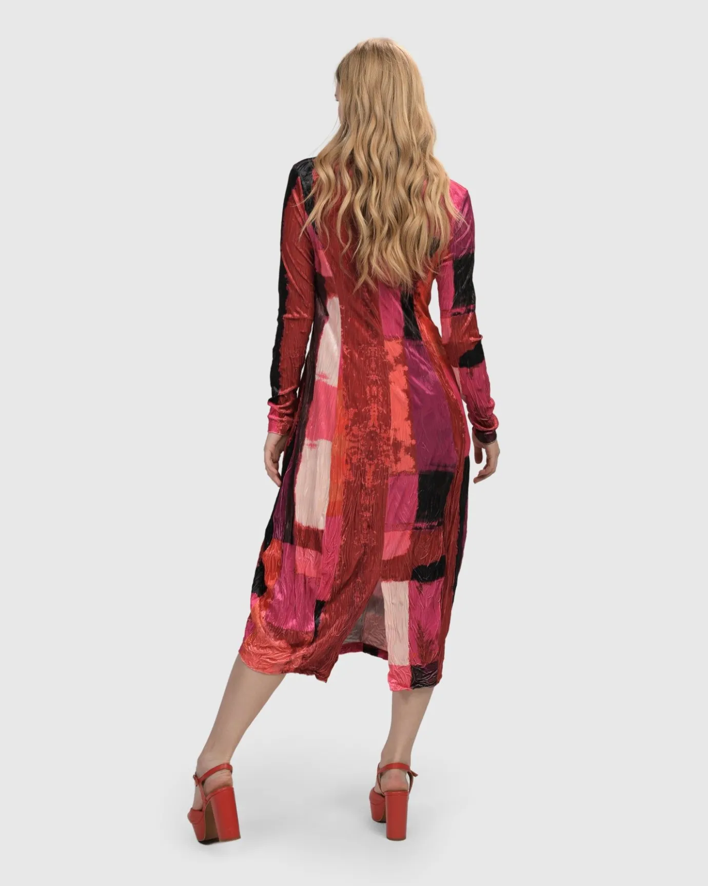 Women Alembika Plus<Sunset Strip Cocoon Dress, Magenta