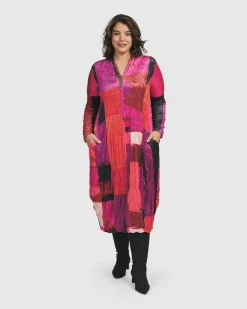 Women Alembika Plus<Sunset Strip Cocoon Dress, Magenta