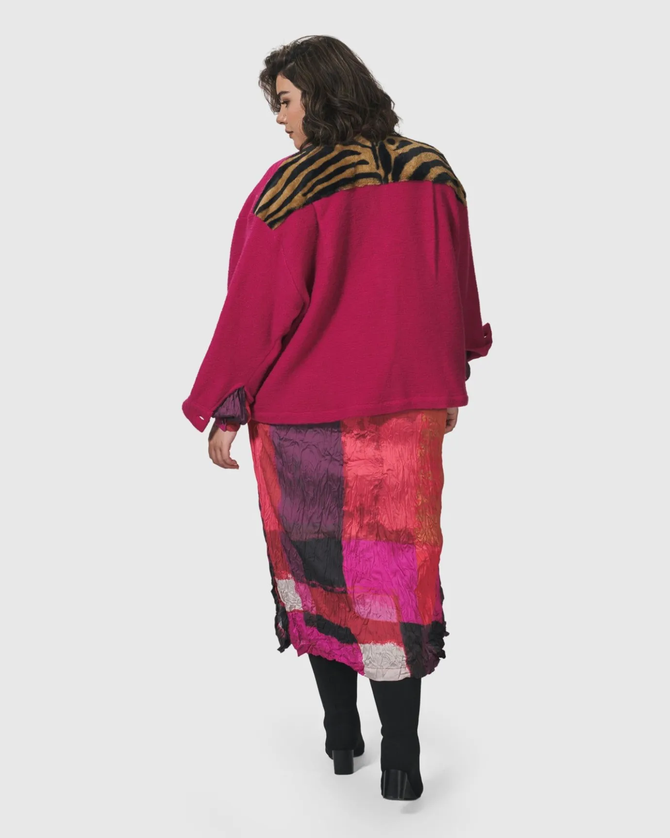 Women Alembika Dresses<Sunset Strip Shirt Dress, Magenta