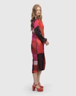 Women Alembika Dresses<Sunset Strip Shirt Dress, Magenta