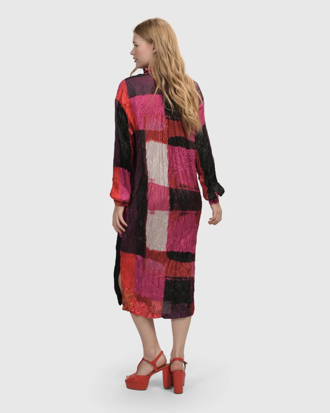 Women Alembika Dresses<Sunset Strip Shirt Dress, Magenta