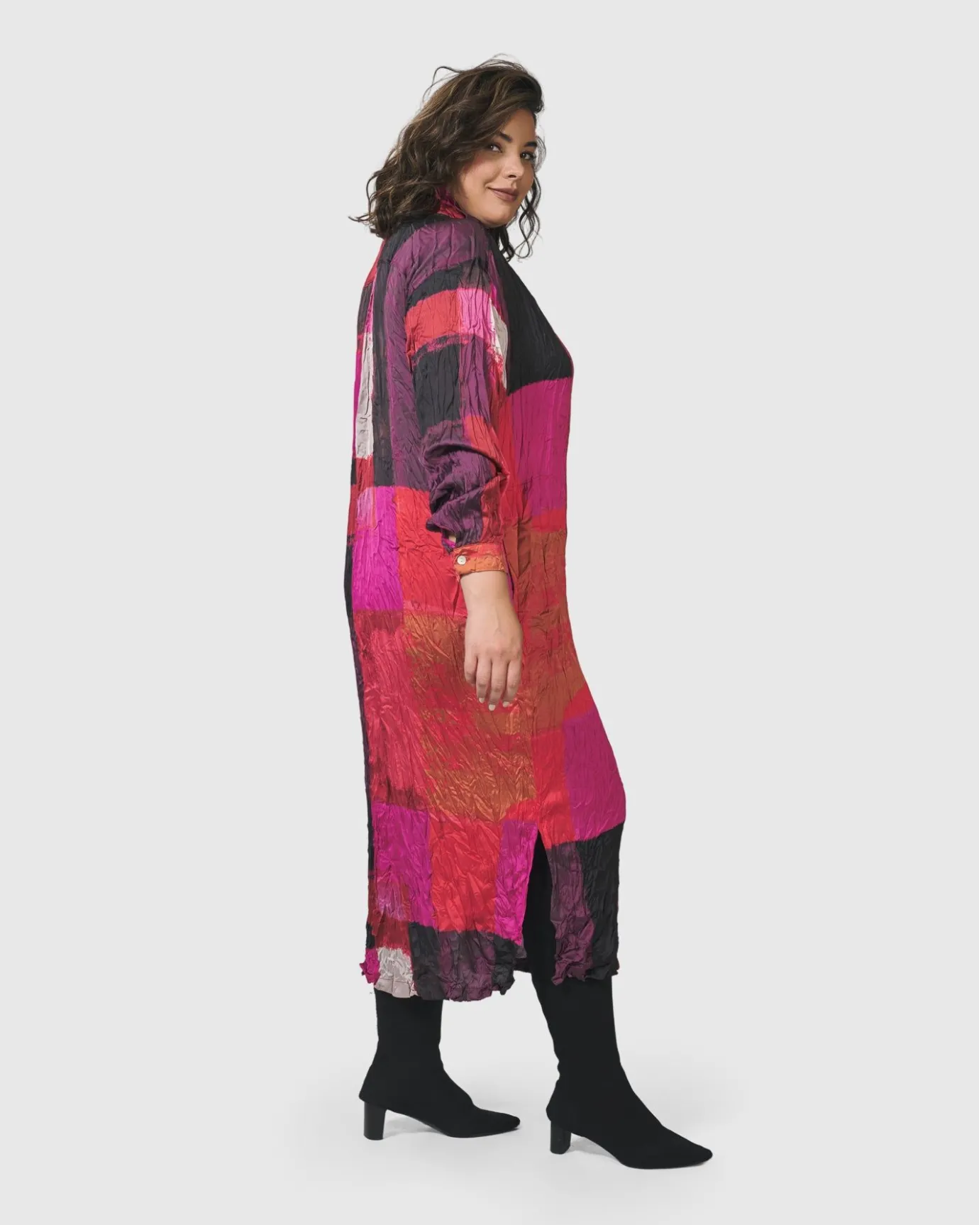 Women Alembika Dresses<Sunset Strip Shirt Dress, Magenta